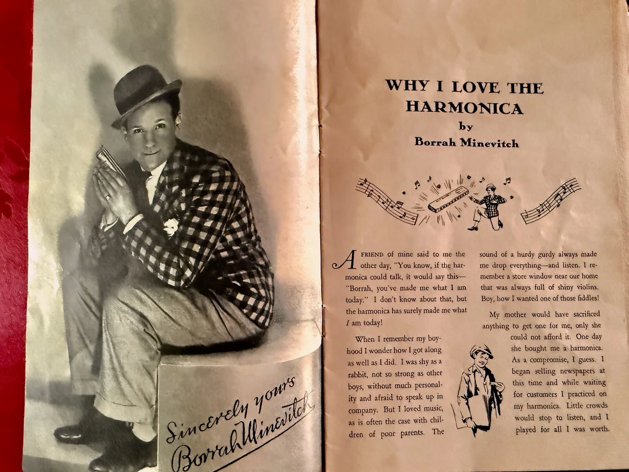 Cover of Borrah Minevitch's book Why I Love the Harmonica