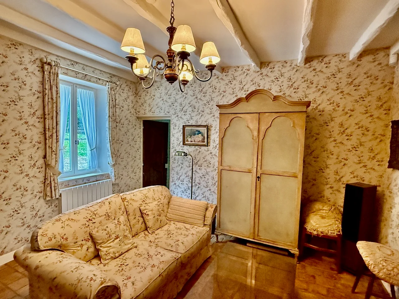 Secret Garden suite with deep velvet couch